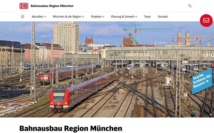 Captura de pantalla de bahnausbau-muenchen.de