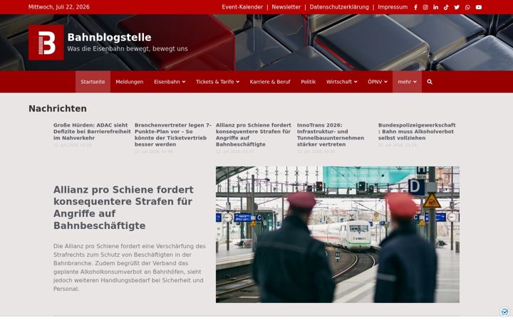 Screenshot of bahnblogstelle.com