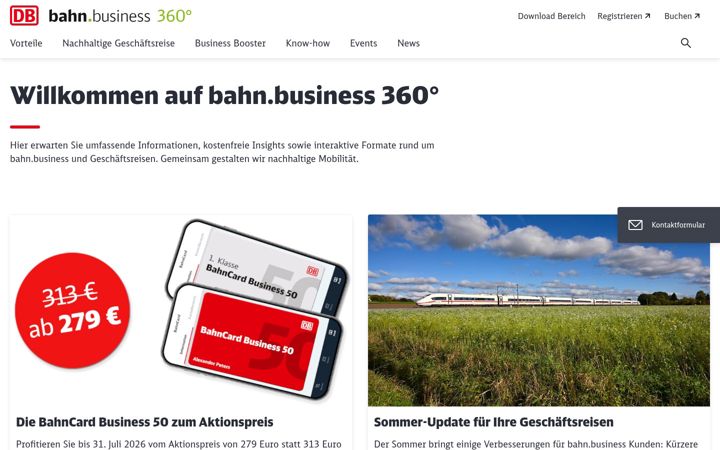Captura de pantalla de bahnbusiness.de