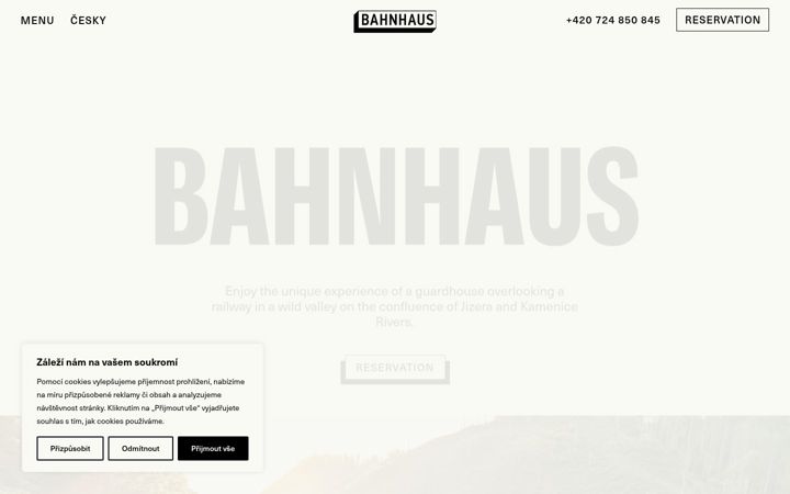 Screenshot of bahnhaus.cz