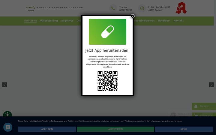 Skjermbilde av bahnhof-apo.net