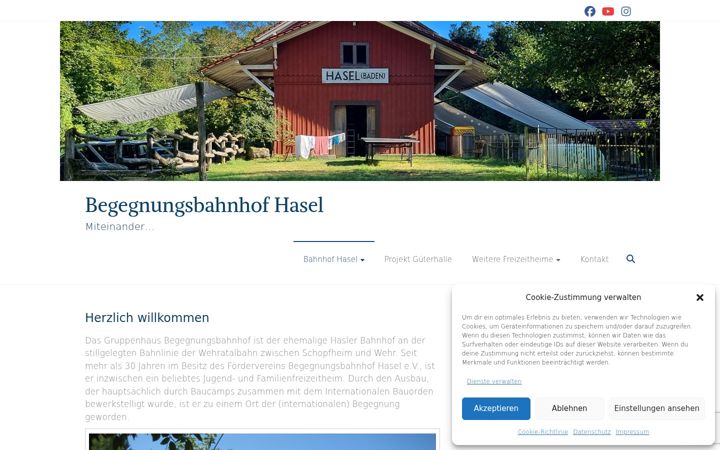 Screenshot of bahnhof-hasel.de