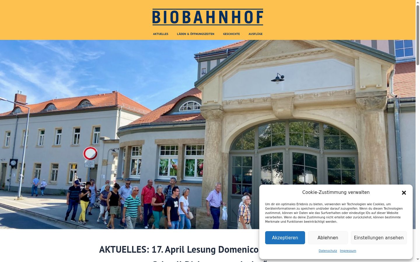 Capture d'écran de la bannière de consentement affichée avant toute interaction