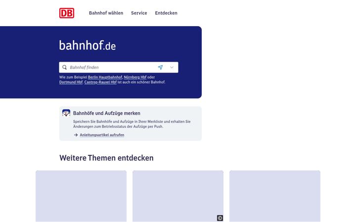 Zrzut ekranu bahnhof.de