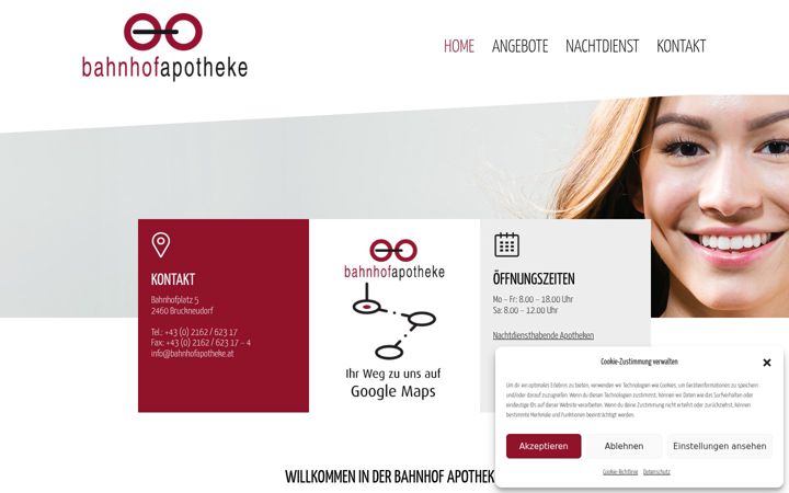 Screenshot of bahnhofapotheke.at
