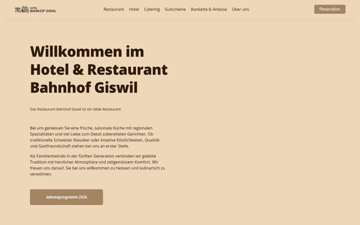 Screenshot of bahnhofgiswil.ch