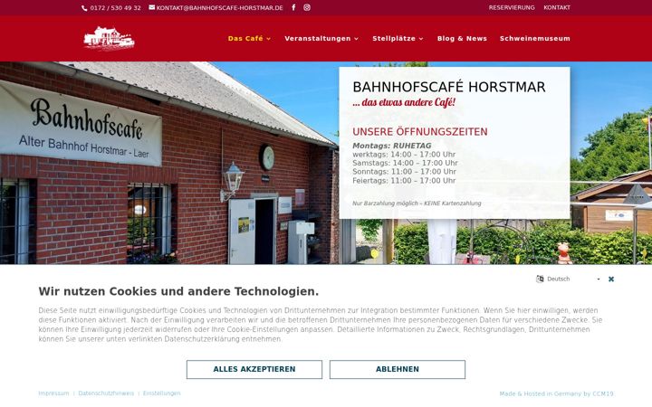 Ekraanipilt saidist bahnhofscafe-horstmar.de