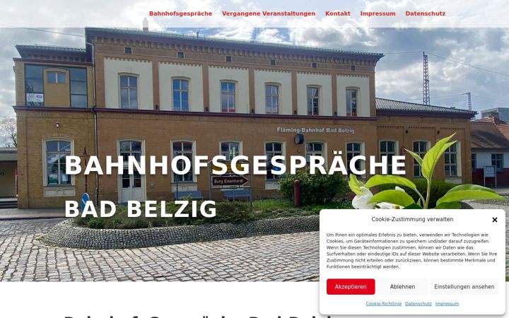 Ekraanipilt saidist bahnhofsgespraeche.de