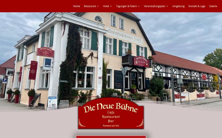 Ekraanipilt saidist bahnhofshotel-diebuehne.de