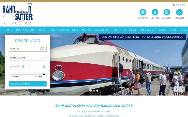 Ekraanipilt saidist bahnreisen-sutter.de