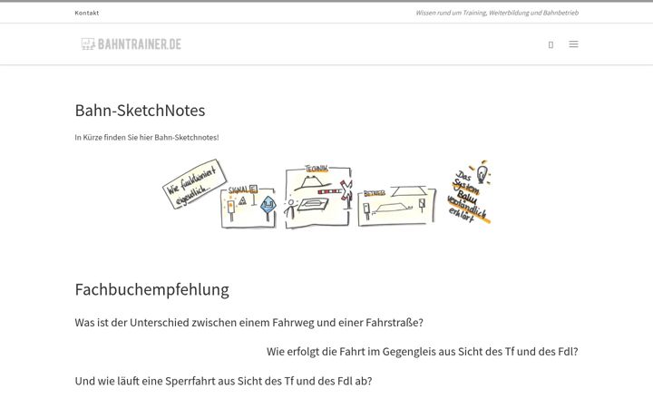 Screenshot of bahntrainer.de