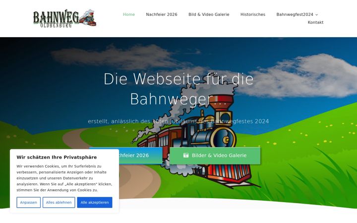 Screenshot of bahnweg-oldenburg.de