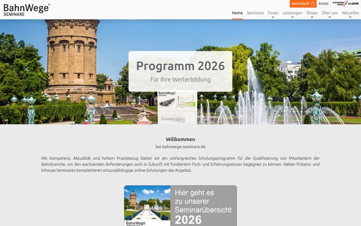 Screenshot of bahnwege-seminare.de