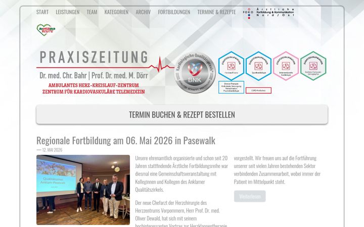 Skjámynd af bahr-kardiologie.de