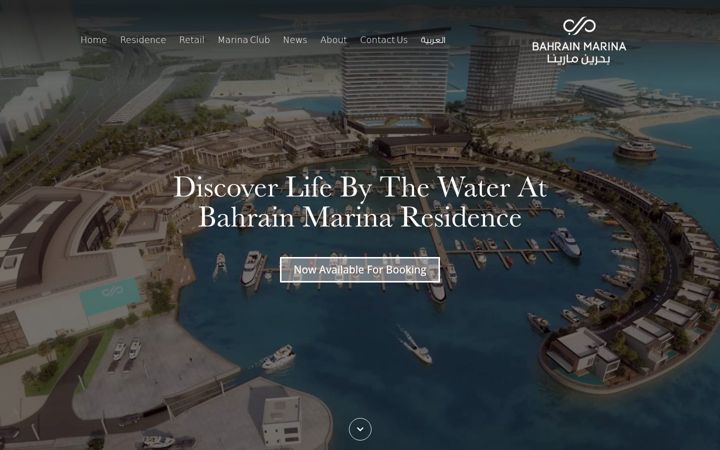 Screenshot of bahrainmarina.bh