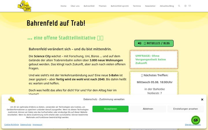 Skjámynd af bahrenfeldauftrab.de