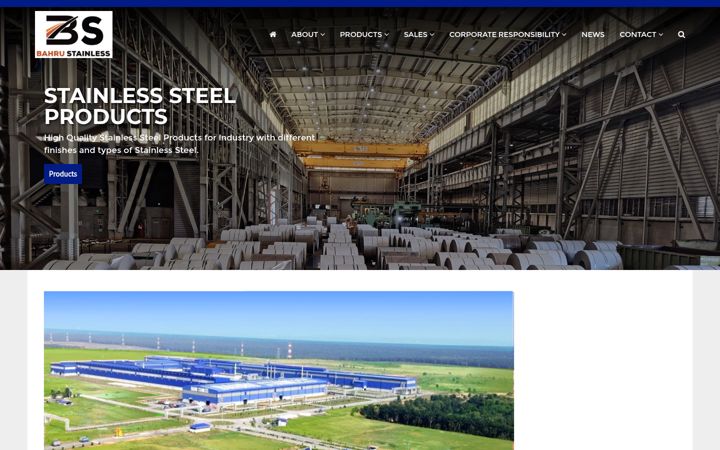Screenshot of bahrustainless.com