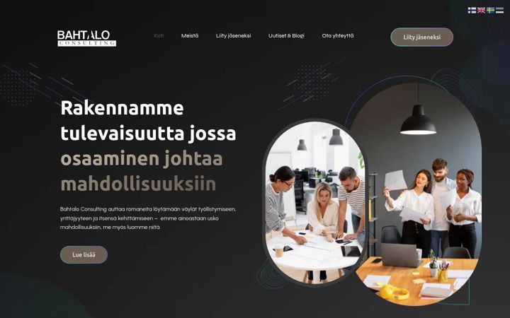 Skärmbild av bahtaloconsulting.fi