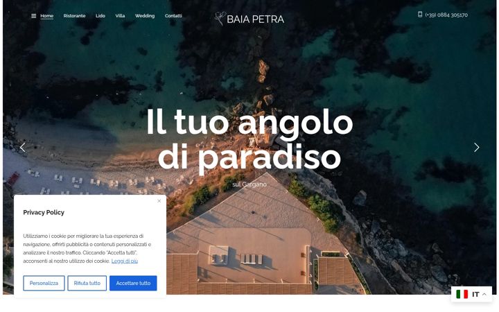 Screenshot of baiapetra.it
