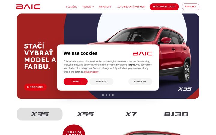 Screenshot of baic-slovakia.sk