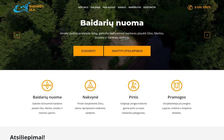 Screenshot of baidaresula.lt
