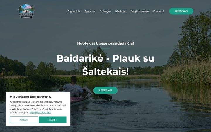 Screenshot of baidarike.lt