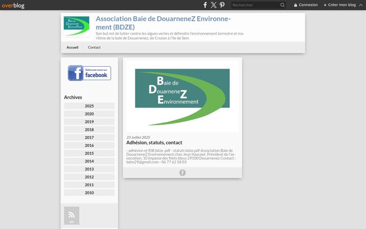 Screenshot of baiedouarnenezenvironnement.com