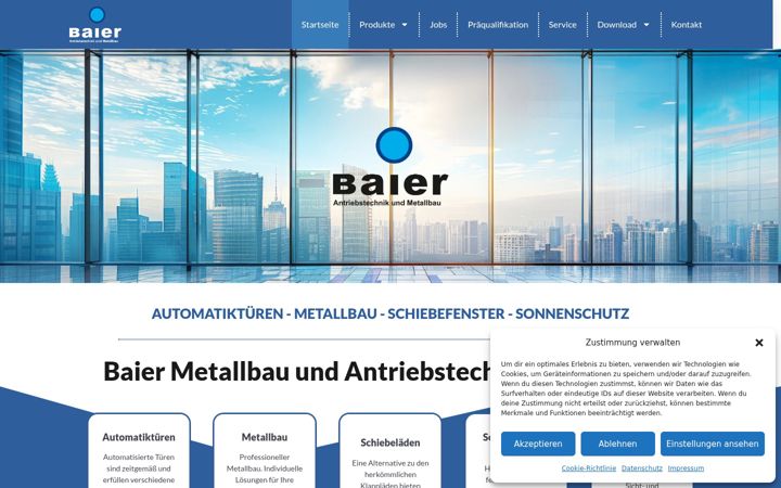Screenshot of baier-metallbau.de