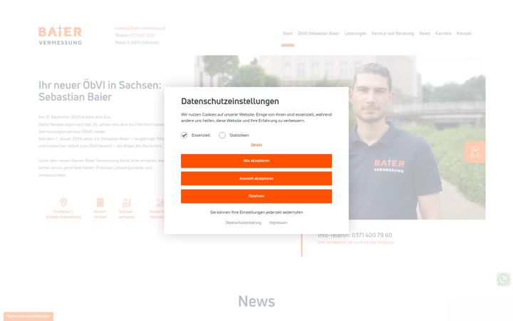Ekraanipilt saidist baier-vermessung.de