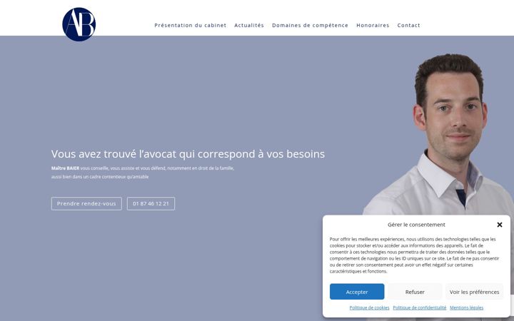 Screenshot of baieravocat.fr