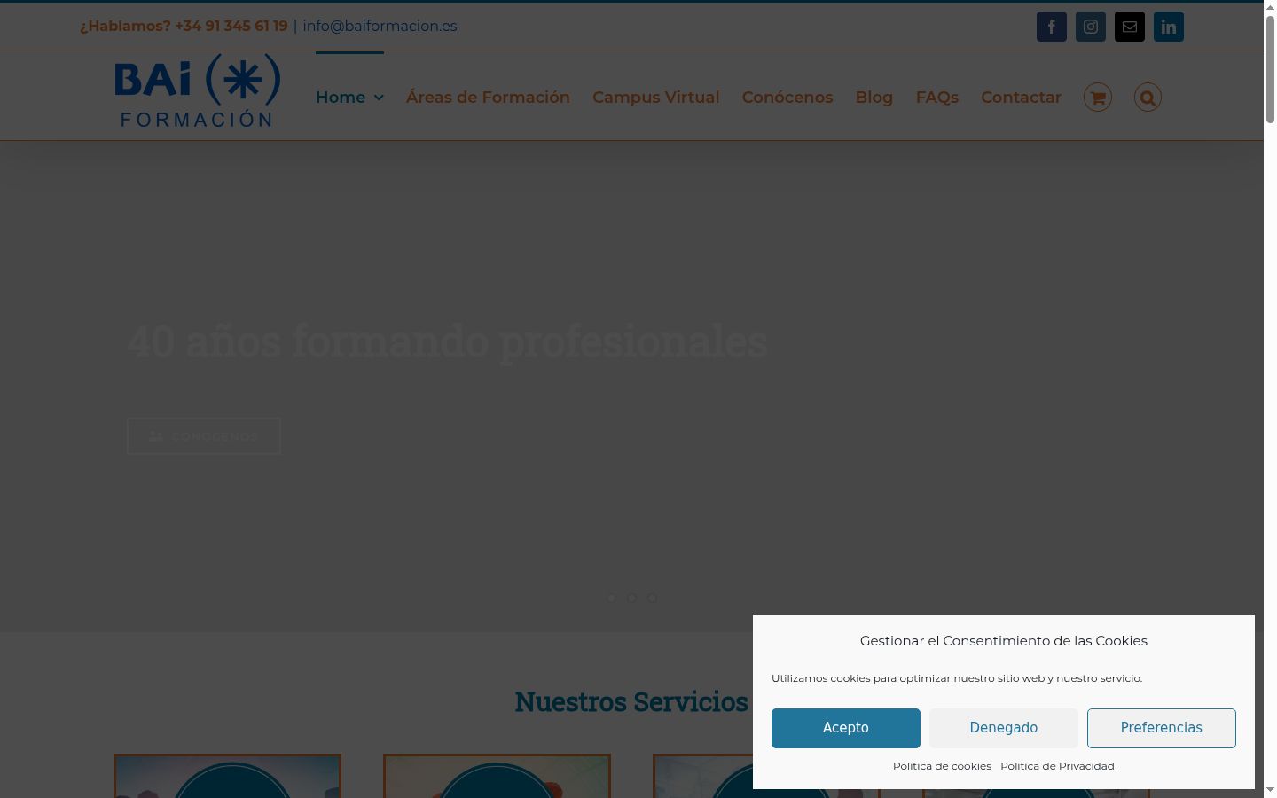 Screenshot tal-banner tal-kunsens muri qabel kwalunkwe interazzjoni