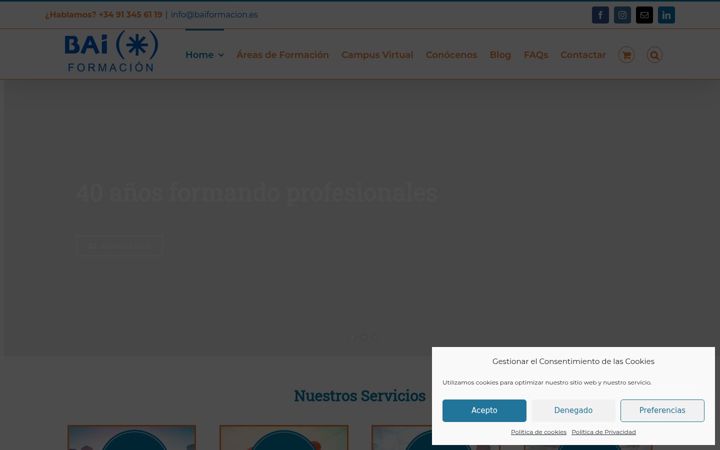 Screenshot of baiformacion.es
