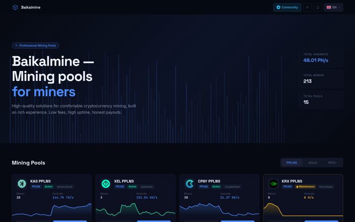 Screenshot of baikalmine.com