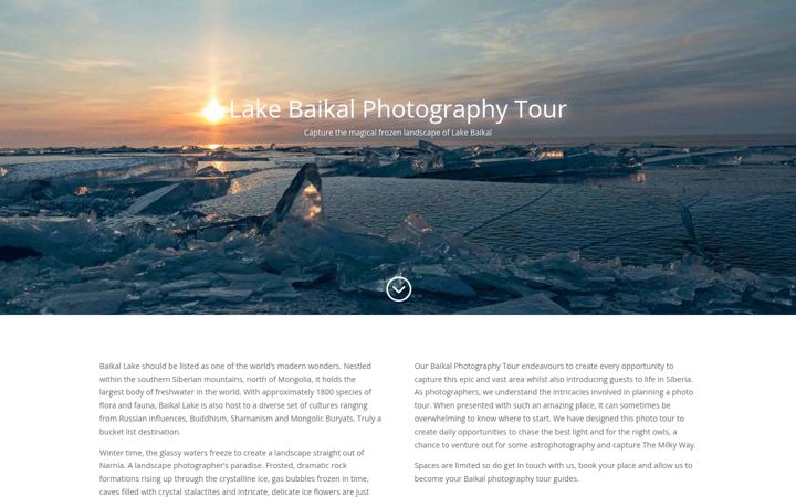 Screenshot of baikalphototour.com