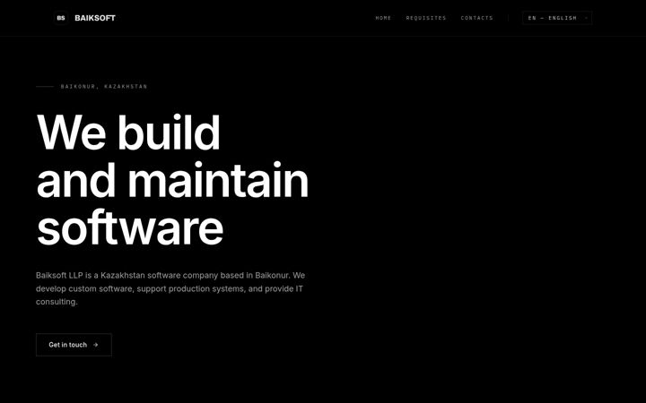 Screenshot of baiksoft.com