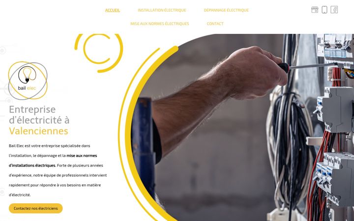 Screenshot of bail-elec.fr