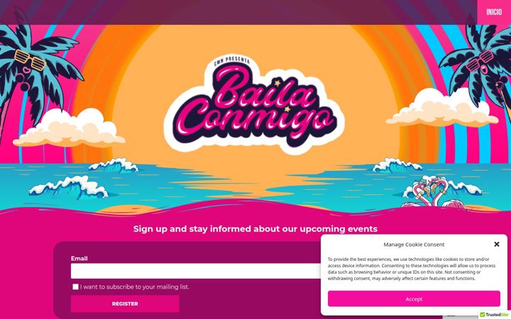 Screenshot of bailaconmigofest.com
