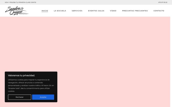 Screenshot of bailaconsandrayquique.es