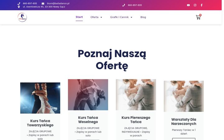 Screenshot of bailadance.pl