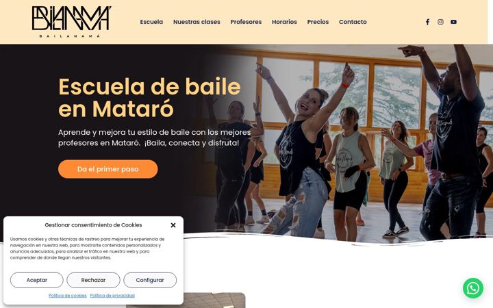 Screenshot of bailanama.es