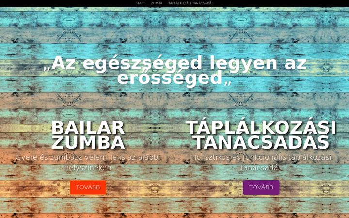 Screenshot of bailar-zumba.hu