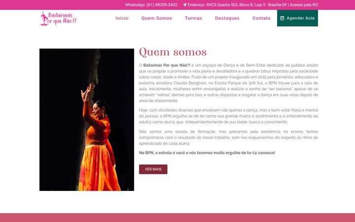 Screenshot of bailarinasporquenao.com
