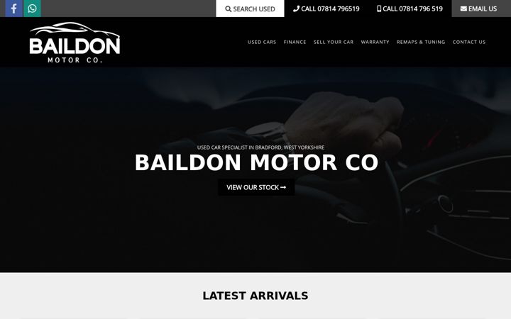 Screenshot of baildonmotorcompany.co.uk