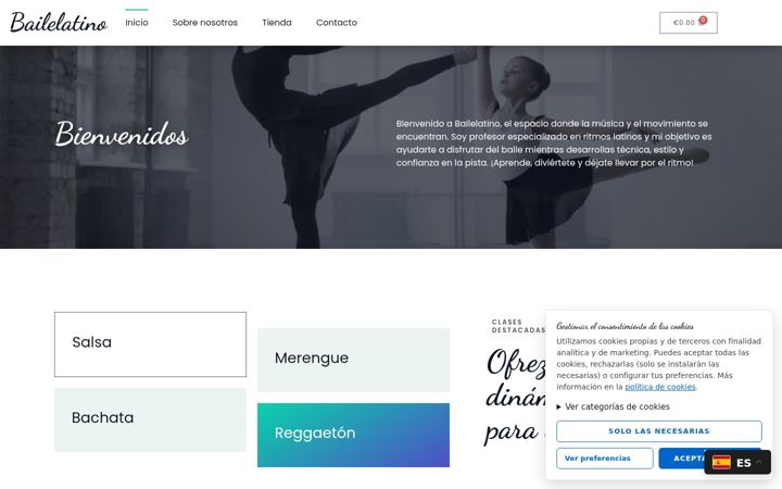 Screenshot of bailelatino.es