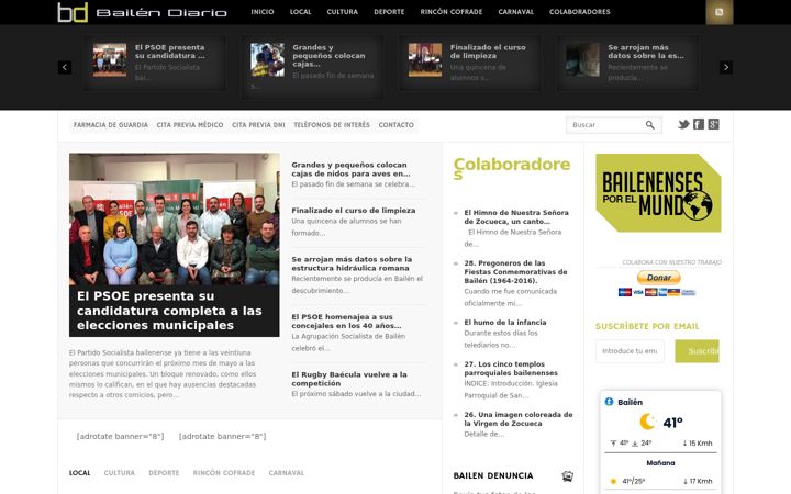 Screenshot of bailendiario.com