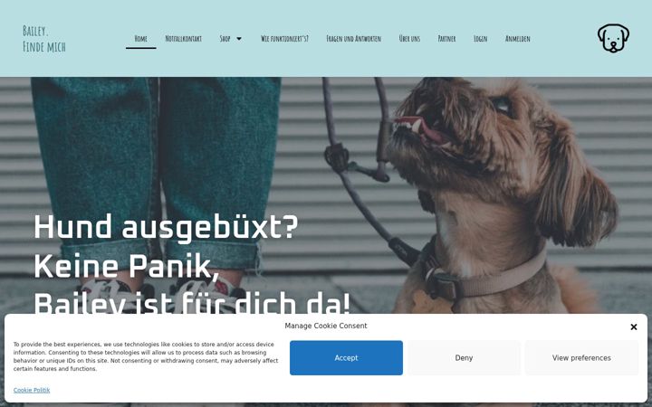 Screenshot of bailey-finde-mich.ch