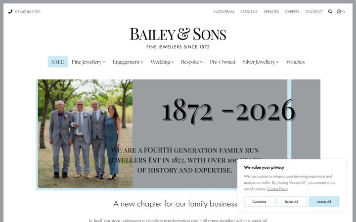 Screenshot of baileyandsons.co.uk