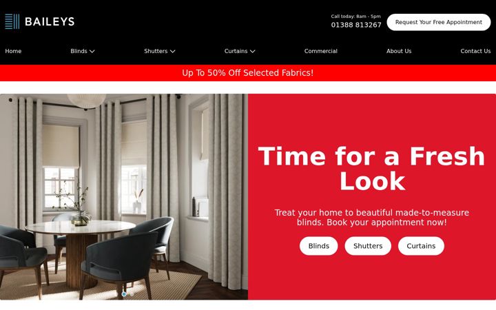 Screenshot of baileys-blinds.co.uk