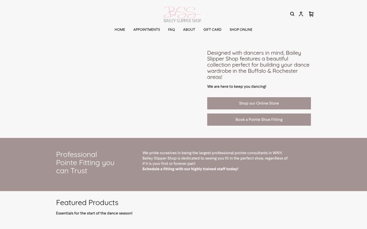 Screenshot of baileyslippershop.com