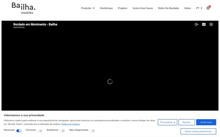 Screenshot stránky bailha.pt